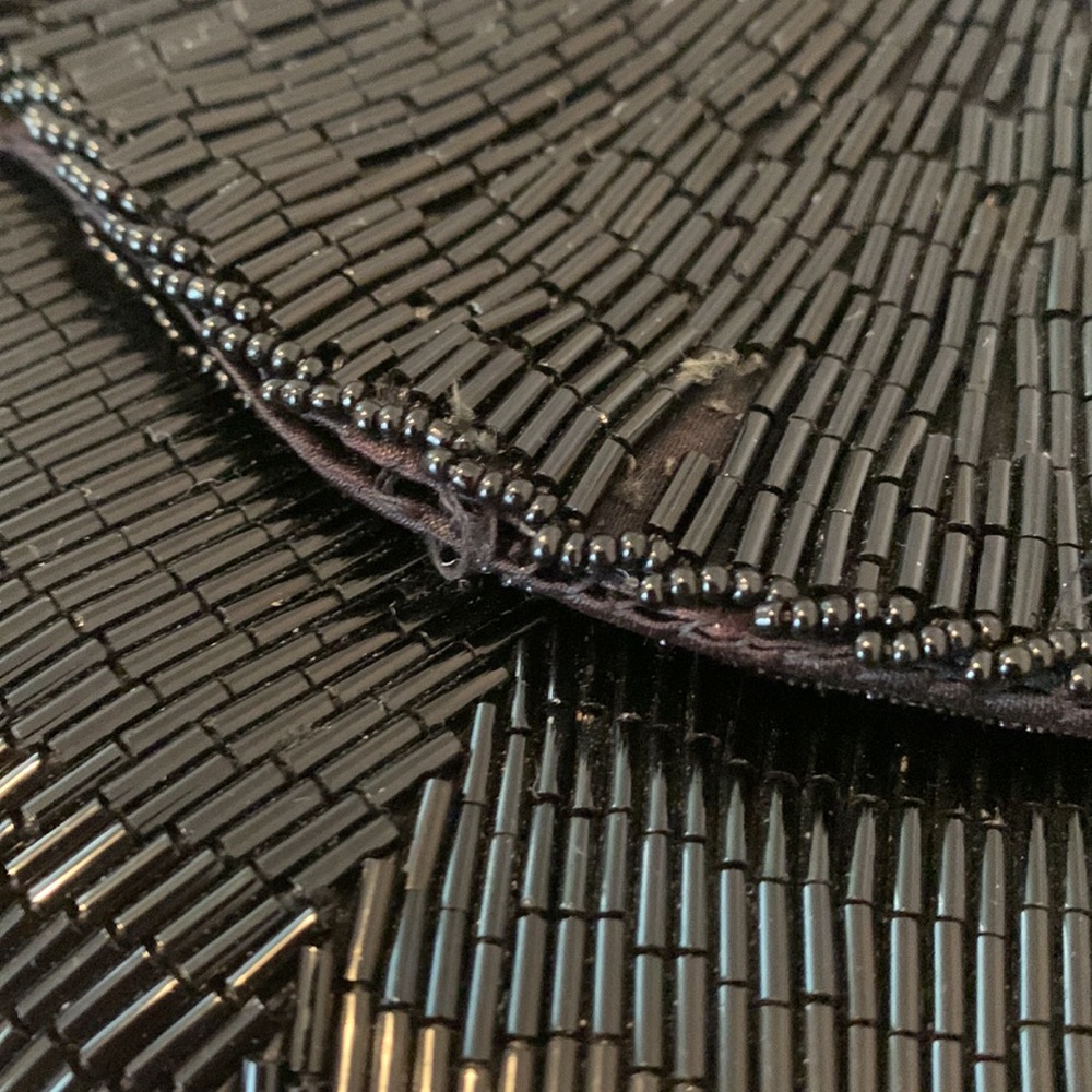 La Regale Black Beaded Evening Clutch/Shoulder Bag - Picture 2 of 12
